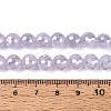Electroplate Opaque Solid Color Glass Beads Strands GLAA-TAC0009-05B-02-4