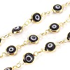 Handmade Evil Eye Lampwork Link Chains CHC-F009-01B-G01-1