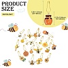 20Pcs Bees Theme Alloy Enamel Locking Stitch Marker HJEW-CJ00066-2