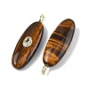 Natural Tiger Eye Pendants G-D357-02C-2