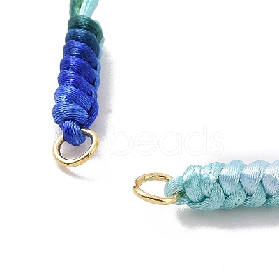 Adjustable Braided Nylon Thread Link Bracelet Makings AJEW-JB01160-02-1