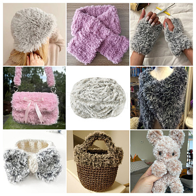 Super Bulky Imitation Fur Polyester Yarn OCOR-TAC0016-36J-1