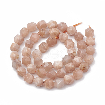 Natural Sunstone Beads Strands G-S332-8mm-008-1