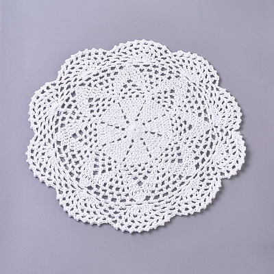 Woven Crochet Coasters Table Mats DIY-WH0157-18-1