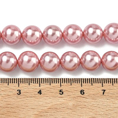 Electroplated Shell Pearl Beads Strands BSHE-G041-10mm-05-1