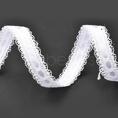 Polyester Ribbon with Flower Edge Trimming SRIB-F010-01B-1