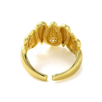 Brass with Cubic Zirconia Rings RJEW-B057-01G-02-1