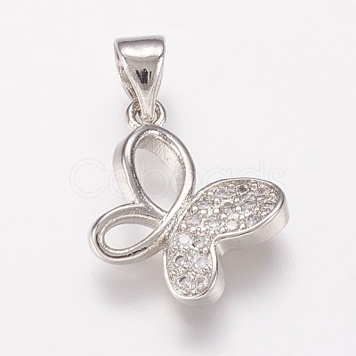 Brass Cubic Zirconia Pendants ZIRC-K070-22P-1