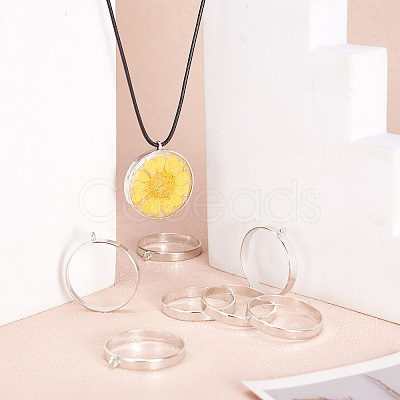 Alloy Open Back Bezel Big Pendants PALLOY-TA0021-01P-1