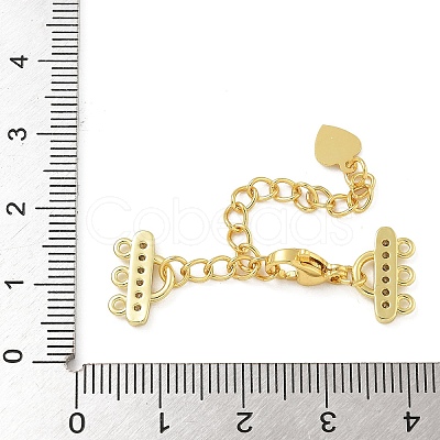 Rack Plating Brass Micro Pave Cubic Zirconia Chain Extender KK-A234-017G-1