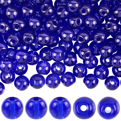 250Pcs Glass Round Beads GLAA-SP0001-49B-1