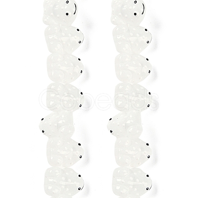 Transparent Glass Enamel Beads Strands GLAA-B021-05A-1