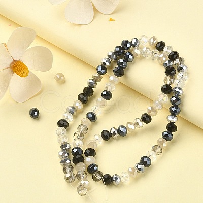 Electroplate Glass Beads Strands EGLA-YW0002-D01-1