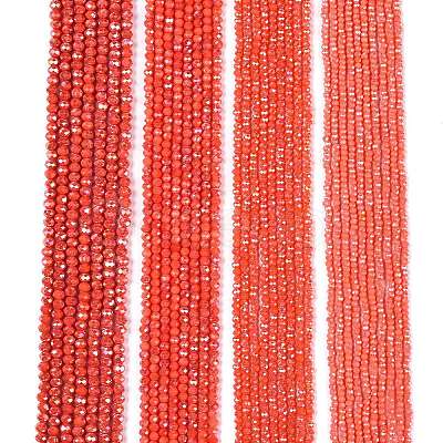 Electroplate Glass Beads Strands EGLA-A044-P1mm-B21-1
