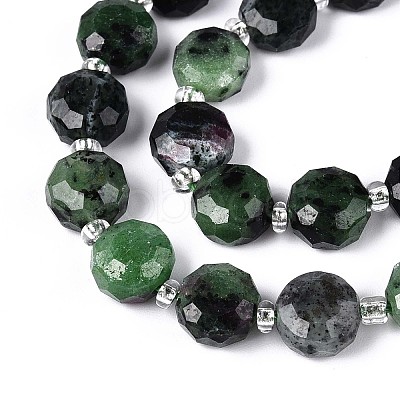 Natural Ruby in Zoisite Beads Strands G-B153-B18-1