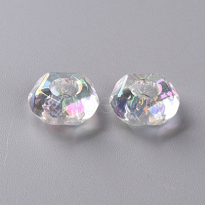 Transparent Acrylic European Beads TACR-S156-013-1