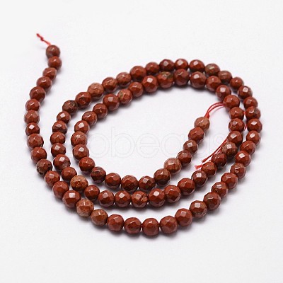 Natural Red Jasper Beads Strands G-D840-50-4mm-1