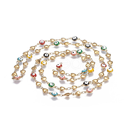 304 Stainless Steel Enamel Chains CHS-P006-10G-1