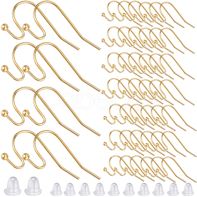 300Pcs Brass Earring Hooks KK-SP0001-35G-1