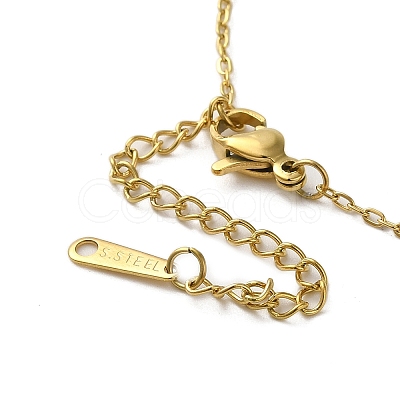Brass Micro Pave Cubic Zirconia Pendant Necklaces for Women NJEW-E106-13KCG-1