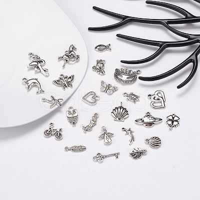 30Pcs 30 Styles Tibetan Style Alloy Pendants TIBEP-YW0001-29AS-1