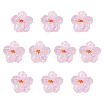10Pcs Transparent Handmade Bumpy Lampwork Beads LAMP-TADJ0001-48E-1