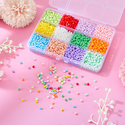 180G 12 Colors Baking Paint Glass Seed Beads SEED-TA0001-55-1