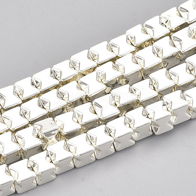 Electroplate Non-magnetic Synthetic Hematite Beads Strands G-T114-36-1