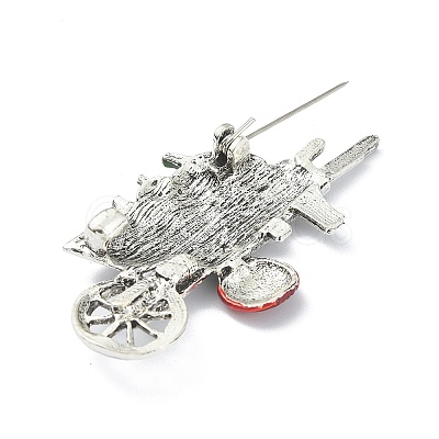 Alloy Glass Rhinestone Brooches JEWB-R017-13-1
