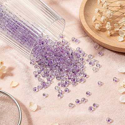 45G Transparent Baking Paint Glass Seed Beads SEED-SZ0001-028H-1