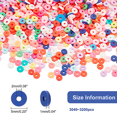 Handmade Polymer Clay Beads CLAY-FH0001-01C-M-1