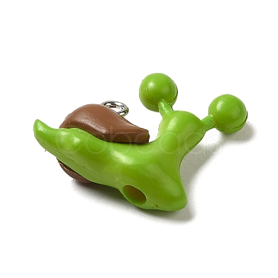 Opaque Resin Pendants RESI-P029-06P-A-1