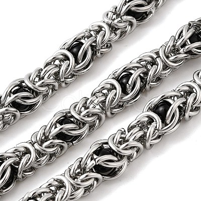 304 Stainless Steel Byzantine Chains CHS-K024-06P-01-1