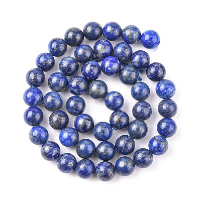 Natural Lapis Lazuli Beads Strands X-G-G099-8mm-7-1