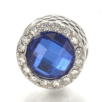 Alloy Rhinestone European Beads MPDL-Q208-006-1