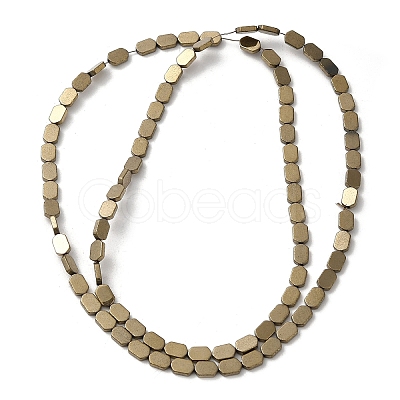 Electroplated Synthetic Non-Magnetic Hematite Beads Strands G-E610-A01-AB-1
