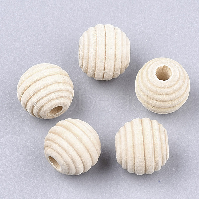 Natural Wood Beads X-WOOD-S053-48-1