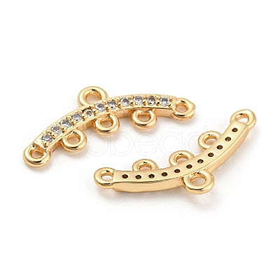 Brass Micro Cubic Zirconia Chandelier Components Links X-KK-Q789-46G-1