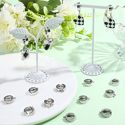 20Pcs 304 Stainless Steel Hoop Earrings Findings STAS-BBC0010-22-1