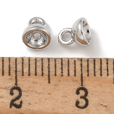 Brass Bead Cap Pendant Bails KK-P284-15P-1