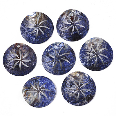 Natural Akoya Shell Pendants SHEL-N026-09-1