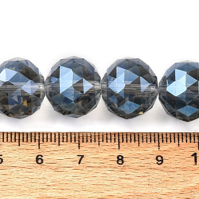 Transparent Electroplate Glass Beads Strands EGLA-N002-34F-F04-1