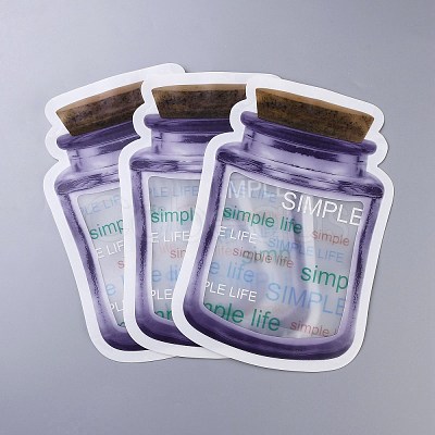 Reusable Bottle Shape Zipper Sealed Bags OPP-Z001-04-C-1