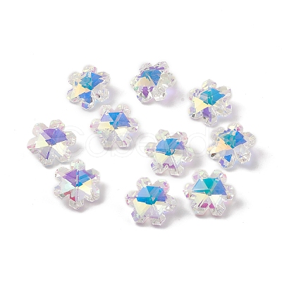Electroplate Transparent Glass Pendants GLAA-A008-05C-1