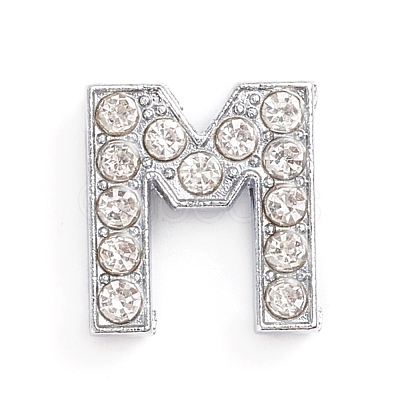 Alloy Slide Charms ALRI-WH0005-09M-P-1