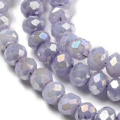 Opaque Baking Paint Glass Beads Strands DGLA-F002-03B-1