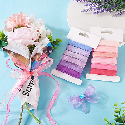 30 Yards 6 Colors Polyester Ribbon OCOR-TAC0028-06D-1