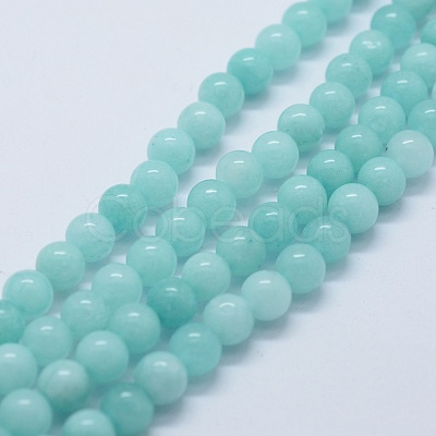 Natural & Dyed White Jade Bead Strands G-P370-02-12mm-1