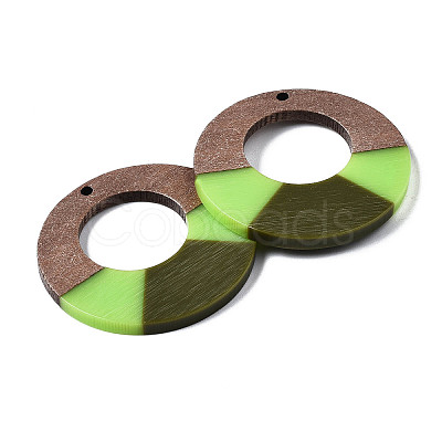 Resin & Walnut Wood Pendants RESI-S389-068A-A06-1