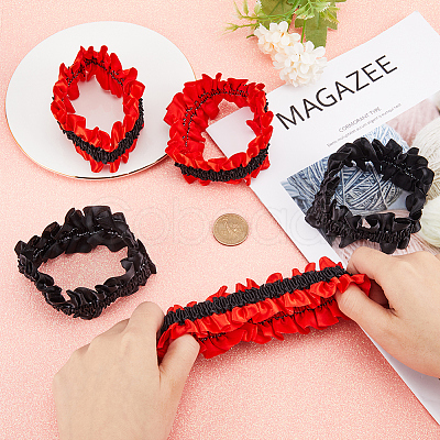 6 Pairs 2 Colors Polyester Elastic Garters DIY-GF0008-61-1